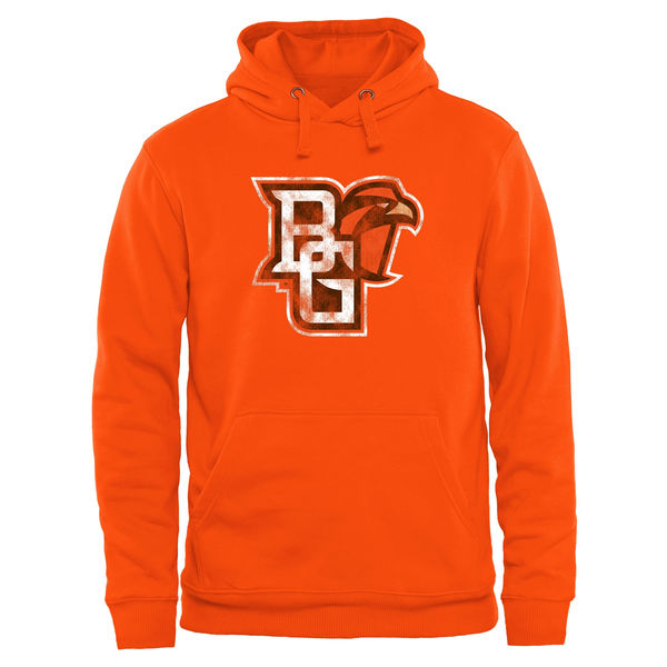 Men NCAA Bowling Green St. Falcons Classic Primary Pullover Hoodie Ash